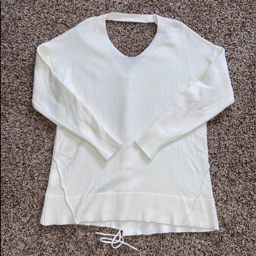 NWOT - Poof lace up back style sweater